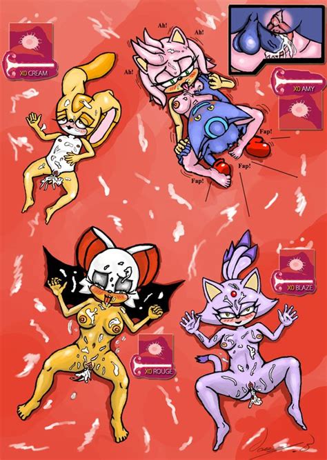 Rouge The Bat Amy Rose And Blaze The Cat Sonic The Hot Sex Picture
