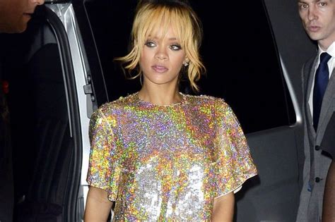 Rihanna Avoids Wardrobe Malfunction In Braless Top After Stadium Tour