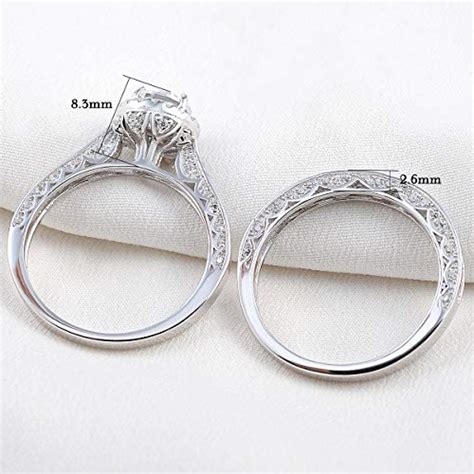 Newshe Wedding Rings For Women Engagement Ring Set 925 Sterling Silver