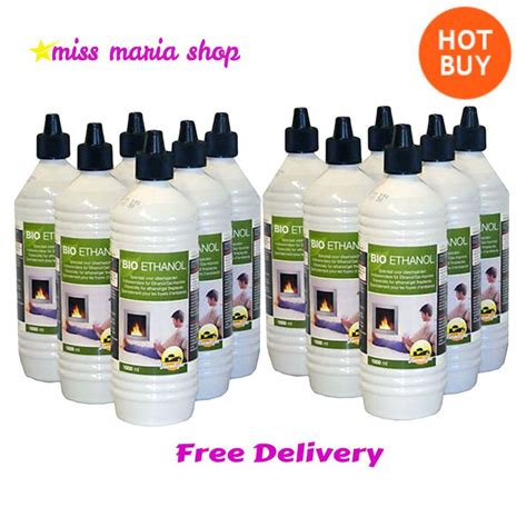 Bio Ethanol Fuel Fireplace 12 Ltr Quality Biofuel Bottles Eco Liquid