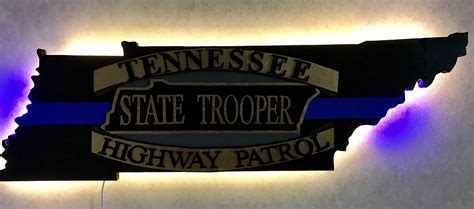 Tennessee Highway Patrol Logo With Thin Blue Line Tennessee State