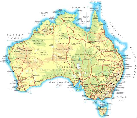 Carte Détaillée De L Australie Voyage Carte Plan