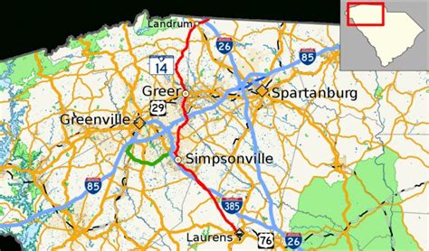 South Carolina Highway 14 Wikipedia Printable Street Map Of
