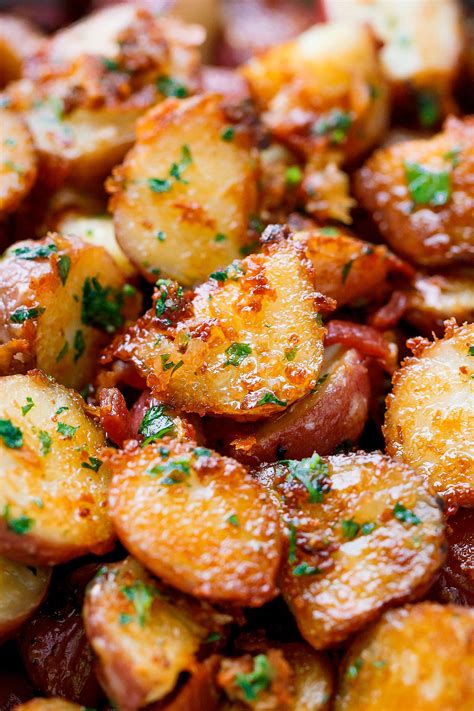 Roasted Garlic Potatoes Recipe With Butter Parmesan Best Roasted