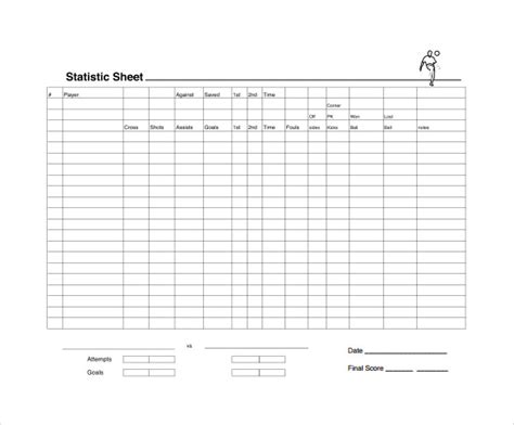 Bright Printable Soccer Stat Sheet Regina Blog