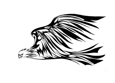 16 Awesome Tribal Eagle Tattoo Only Tribal