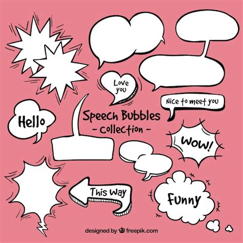 Hand Drawn Comic Speech Bubbles Vector Comic Speech Bubble Vector Hot Sex Picture