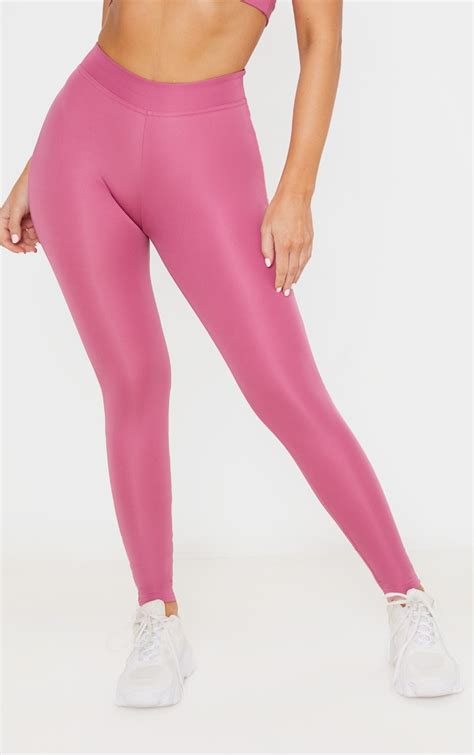 Berry Ruched Bum Gym Leggings Active Prettylittlething Ie