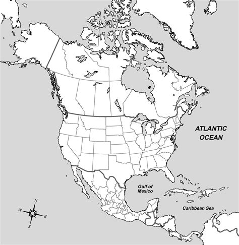 North America Blank Map North America Atlas