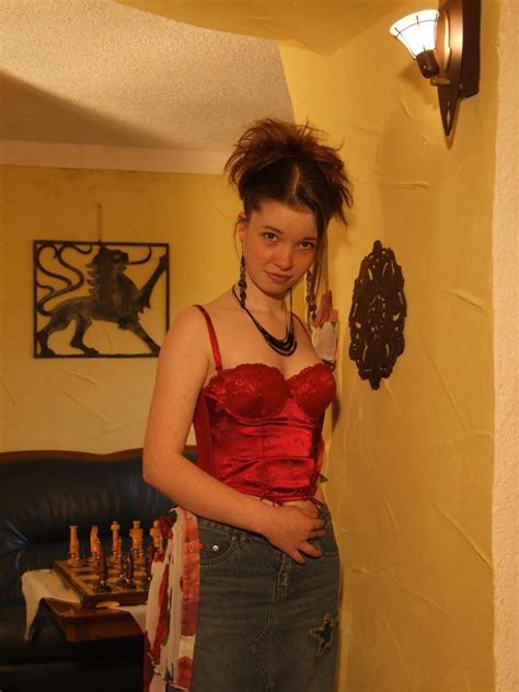Francesca Model Red Corset And Panties Teen Porn