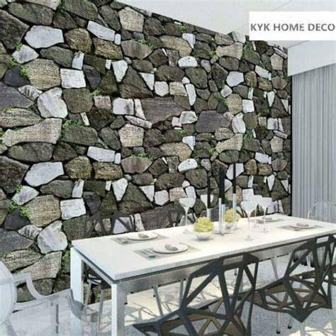 Kelebihan cetakan batu alam buatan bahan fiber, mudah di produksi, cepat kering, bisa produksi cetakan relief sebenarnya hampr sama dengan batu alam, hanya saja relief biasanya lebih banyak. Wallpaper dinding motif batu alam | Shopee Indonesia