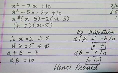 find the zeroes of the quadratic polynomial x2 7x 10 and verify the 22914 hot sex picture