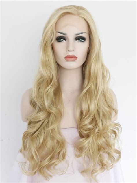Synthetic Wigs Long Wavy Blonde 24 Lace Front Wigs Vgw05043 Vivhair