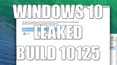 Windows 10 Leaked Build 10125 Hands On Youtube