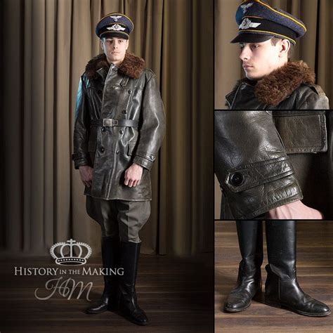 German Air Force Luftwaffe Pilot Officer Leather Coat 1941 History