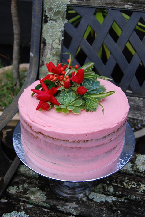 Pink Semi Naked Cake 195 • Temptation Cakes Temptation Cakes