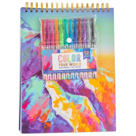 Scribble & Scribe Color Your World Sketchbook with Gel Pen Set - Shop