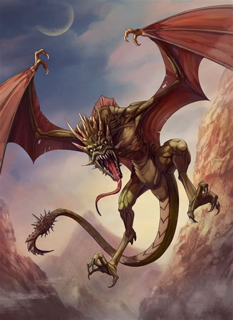 Wyvern By Kikicianjur On Deviantart Wyvern Fantasy Dragon Dragon