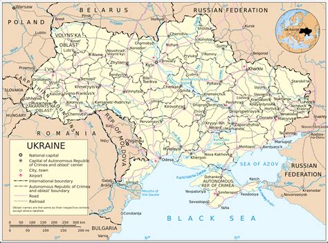 Mapa - Ucrania - 2,000 x 1,488 Píxel - 1.4 MB - Dominio público