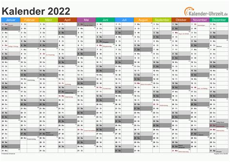 Kalender 2022 Zum Ausdrucken Als Pdf 19 Vorlagen Kostenlos 873