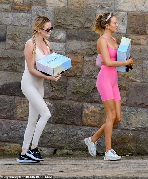 Model Sisters Madeline And Simone Holtznagel Show Off Their Figures In Skin Tight Activewear