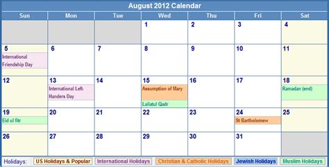 Frechcipated Calendar 2012 With Holidays