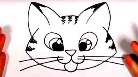 How To Draw A Cute Kitten Face Tabby Cat Face Drawing Art For Kids