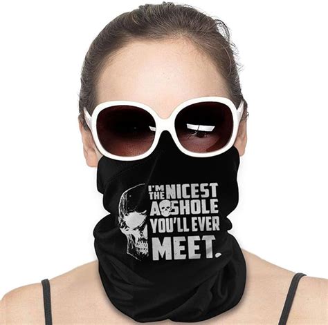 im the nicest asshole youll ever meet unisex neck gaiter warmer windproof face mask scarf