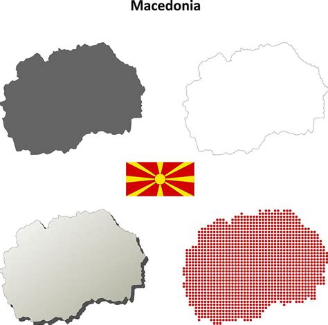 Macedonia Outline Map Set Vector Ai Eps Uidownload