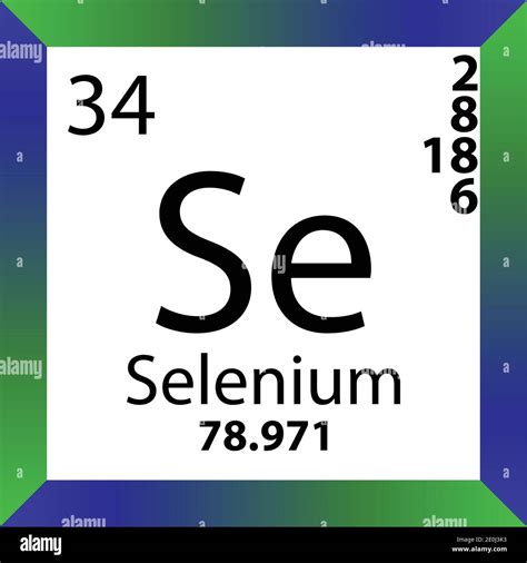 Se Selenium Chemical Element Periodic Table Single Vector Illustration