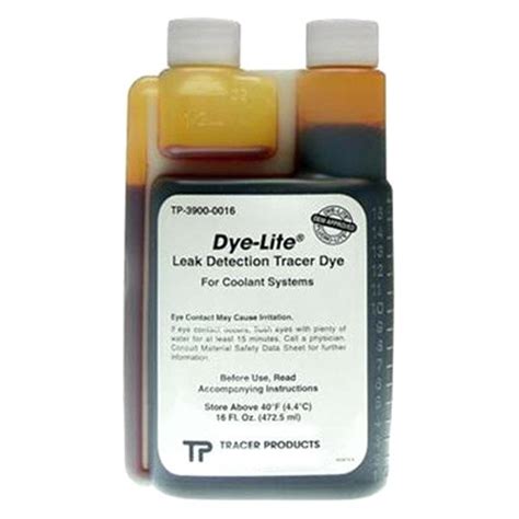 Tracer Products® Dye Lite™ Engine Coolant And Auto Body Leak Check Dye