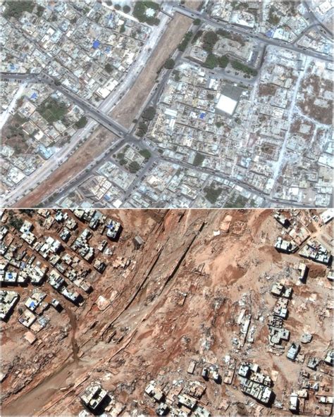 Before And After Satellite Images From Libya Storm Cbc News