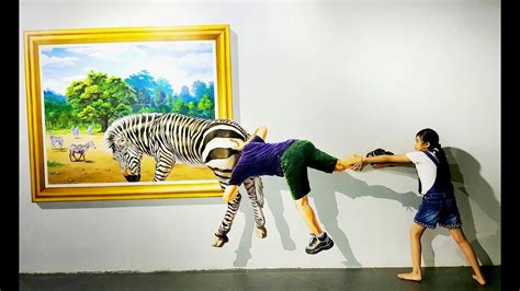 I'm azzy and welcome to another amazing reaction. Funny Kid 3D Trick Art Museum for Kids...for child at ...