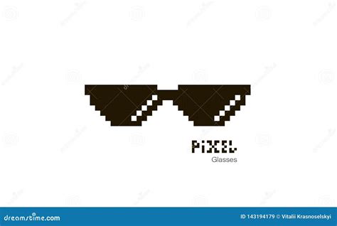 Pixel Glasses Sunglasses Pixel Glasses Icon Illustration In Pixel