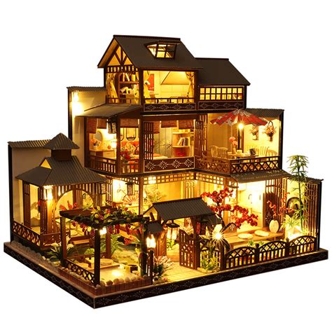 Jenelleefraser i completed my very first miniature! Wooden DIY Japanese Villa Doll House Miniature Kits ...