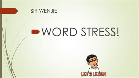 Most Essential Learning Competency 1 WORD STRESS (First Quarter) Grade 8 English - YouTube