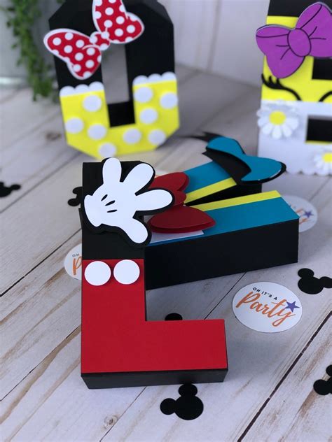 Personalized Mickey Mouse Letters 3d Letters Mickey Mouse Etsy