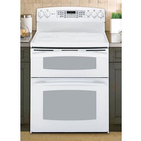 Ge Profile White 30 Inch Freestanding Electric Range Double Oven