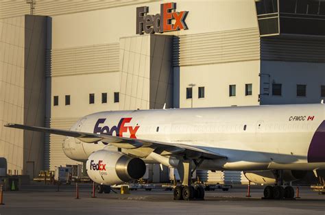 FedEx (Morningstar) Boeing 757-200F [C-FMOC] during sunset at the