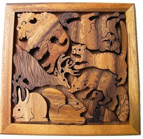 Zoo Jigsaw Wooden Puzzle Wooden Puzzles Woodworking Jigsaw Wooden