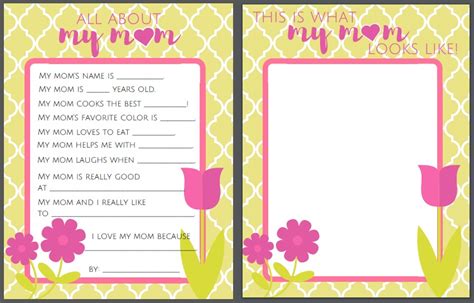 All About Mom & Grandma (Free Mother's Day Printables) - Crafty Morning