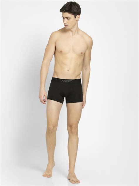 Buy Black Super Soft Mens Trunks With Double Layer Contoured Pouch For Men Ic32 Jockey India