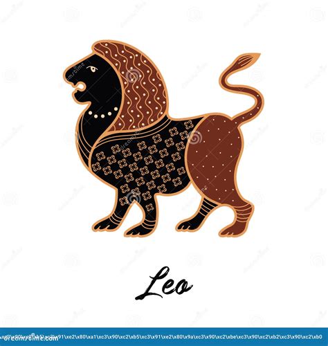 Zodiac Teken Leo Het Symbool Van De Astrologische Horoscoop Vector
