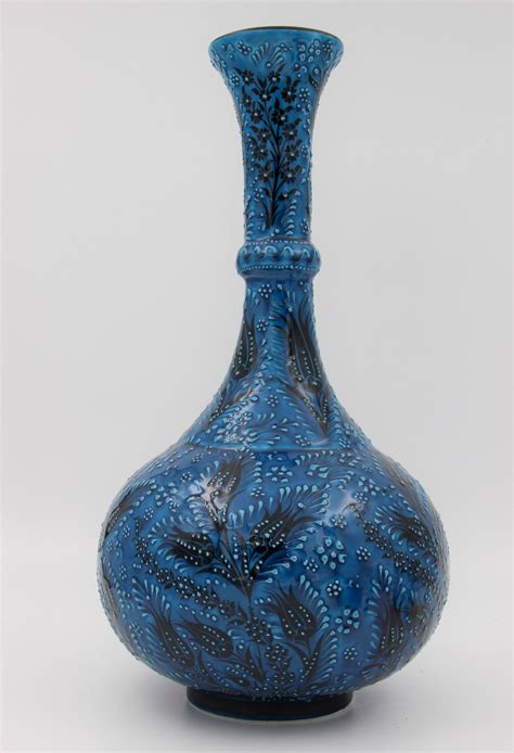 Cm Hand Made Turkish Ceramic Tear Vase Turquoise Designs Designs