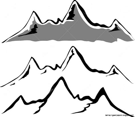 Mountains Silhouette Clip Art Amazing Wallpapers