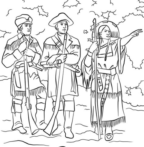 Sacagawea coloring page from native americans category. Lewis and Clark and Sacajawea | Lewis and clark, Sacagawea ...