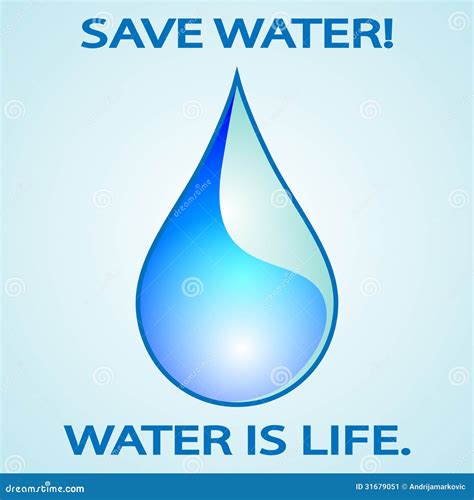 Save Water Stock Vector Illustration Of Lake Drinkable 31679051