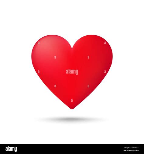 Red Heart Icon On White Background Love Logo Heart Illustration Stock