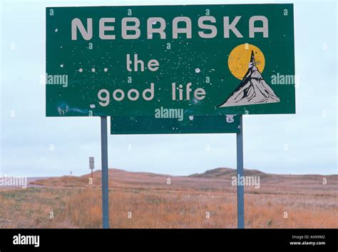 Welcome To Nebraska Sign Stock Photo Alamy