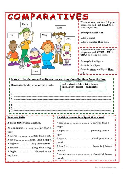 Comparatives Worksheet Free Esl Printable Worksheets Made By Teachers